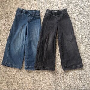 H&M Girls Wide Leg Jeans in Blue and Black
